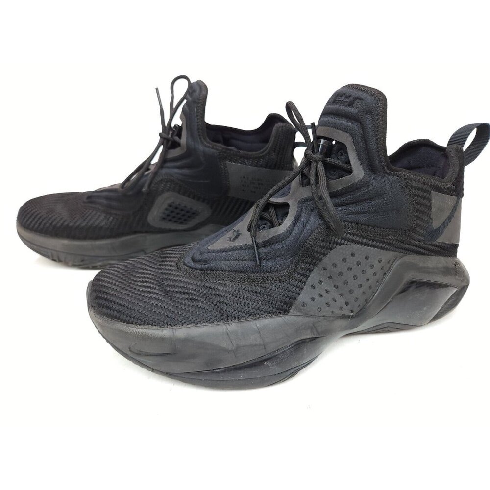 Nike Men's Lebron Soldier 14 Triple Black Basketball Shoes Sneakers Size 11 - Picture 4 of 11